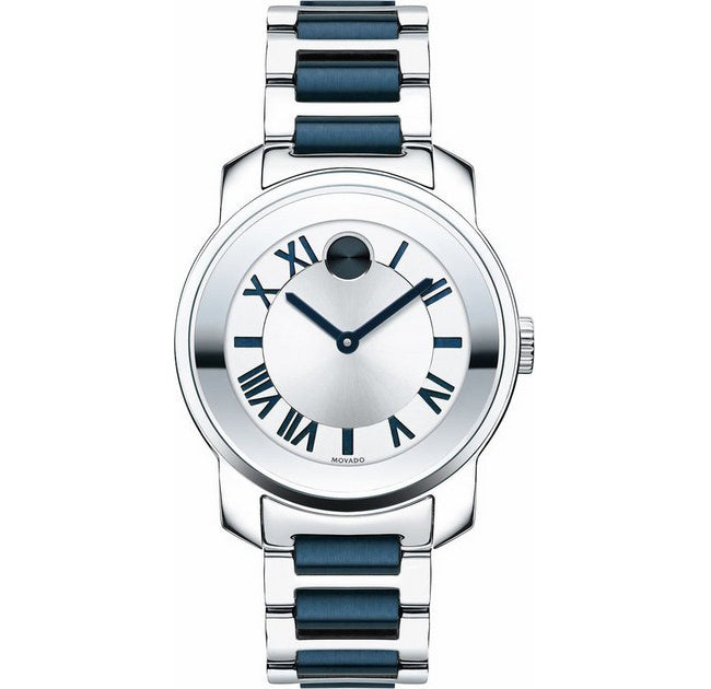  Shop Authentic Movado Bold Silver Dial Two Tone Steel Strap Watch For Women - 3600354 - Luxxuri