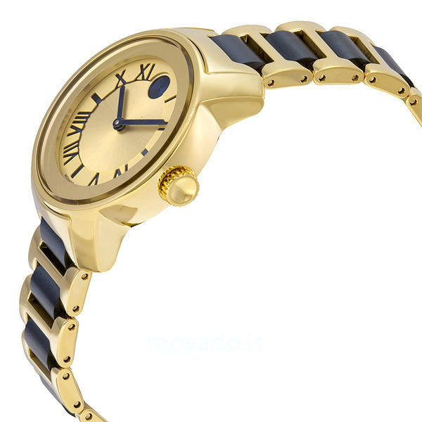  Shop Authentic Movado Bold Yellow Gold Dial Two Tone Steel Strap Watch for Women - 3600355 - Luxxuri