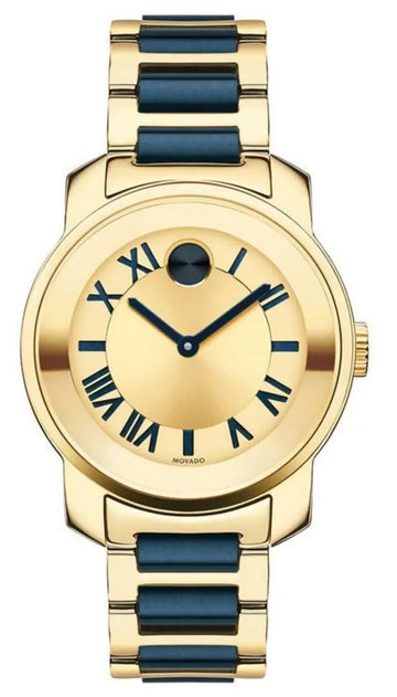  Shop Authentic Movado Bold Yellow Gold Dial Two Tone Steel Strap Watch for Women - 3600355 - Luxxuri