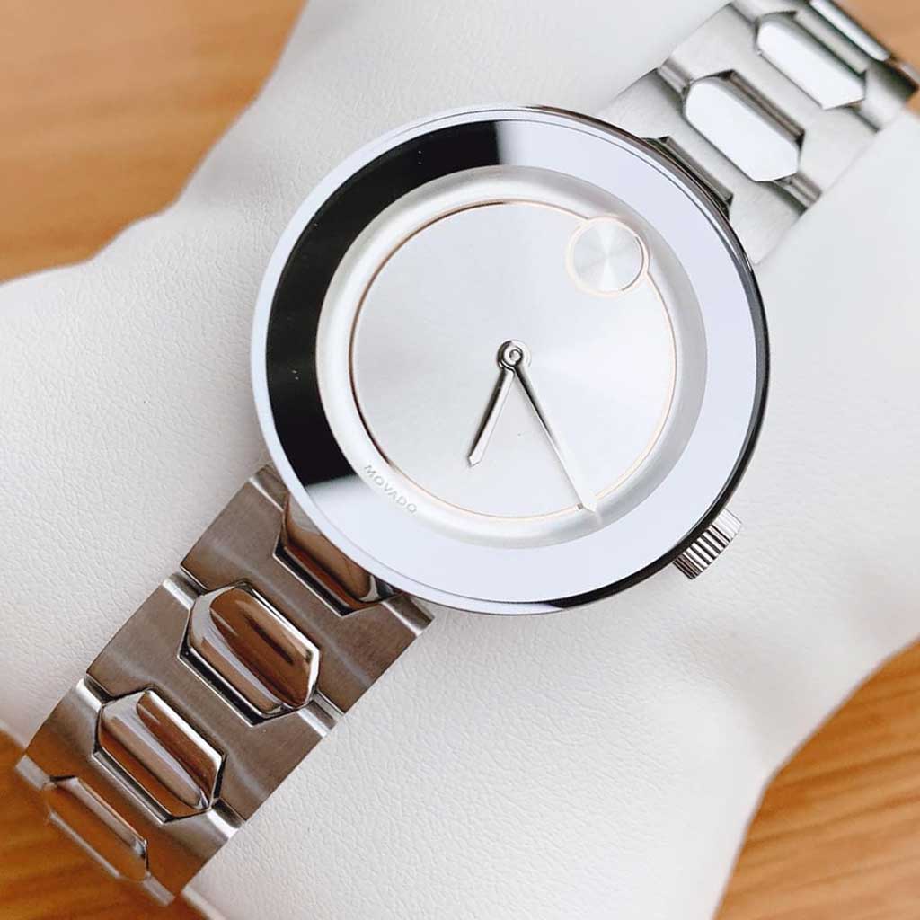 Shop Authentic Movado Bold Silver Dial Silver Steel Strap Watch For Women - 3600381 - Luxxuri