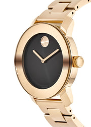  Shop Authentic Movado Bold Black Dial Rose Gold Steel Strap Watch for Women - 3600463 - Luxxuri