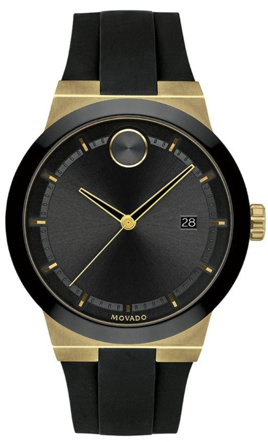  Shop Authentic Movado Bold Black Dial Black Rubber Strap Watch for Men - 3600623 - Luxxuri