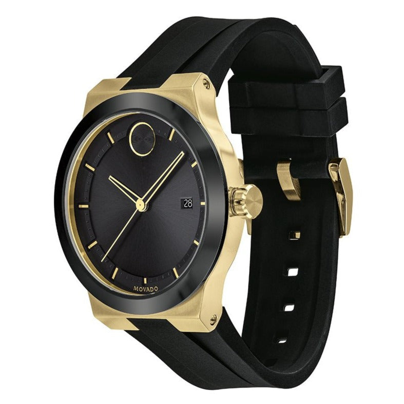  Shop Authentic Movado Bold Black Dial Black Rubber Strap Watch for Men - 3600623 - Luxxuri