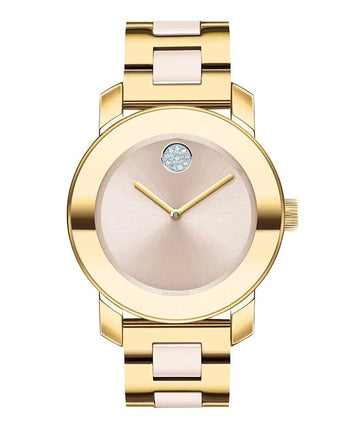  Shop Authentic Movado Bold Beige Dial Two Tone Steel Strap Watch For Women - 3600640 - Luxxuri