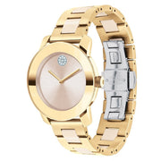  Shop Authentic Movado Bold Beige Dial Two Tone Steel Strap Watch For Women - 3600640 - Luxxuri