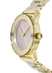  Shop Authentic Movado Bold Beige Dial Two Tone Steel Strap Watch For Women - 3600640 - Luxxuri