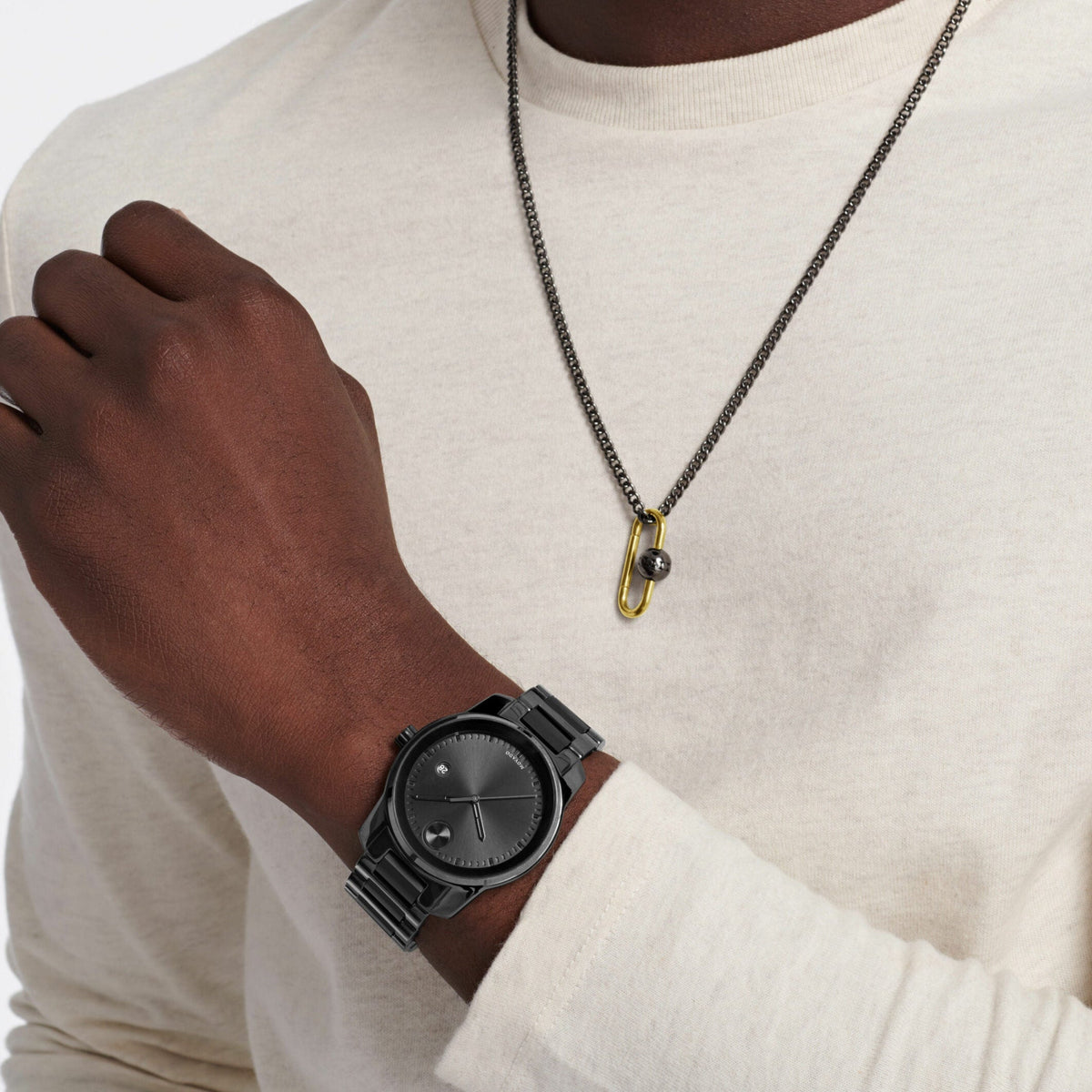  Shop Authentic Movado Bold Verso Black Dial Black Steel Strap Watch for Men - 3600863 - Luxxuri