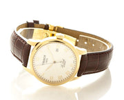  Shop Authentic Tissot Le Locle Automatic Gold Dial Brown Leather Strap Watch For Men - T41.5.413.73 - Luxxuri