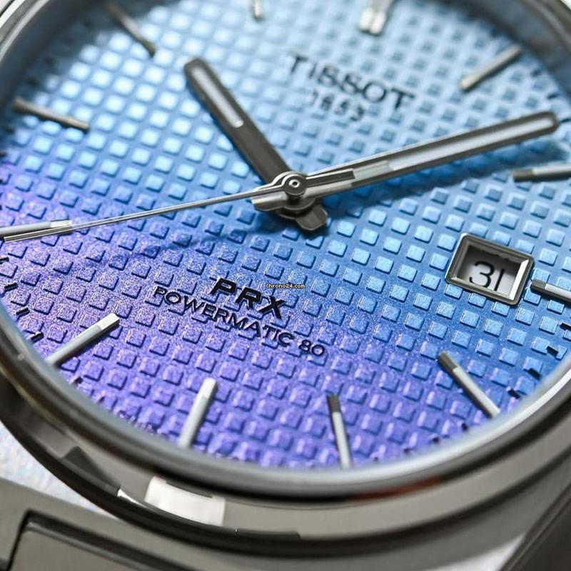  Shop Authentic Tissot PRX Powermatic 80 Gradient Blue Dial Silver Steel Strap Watch for Men - T137.407.11.351.01 - Luxxuri