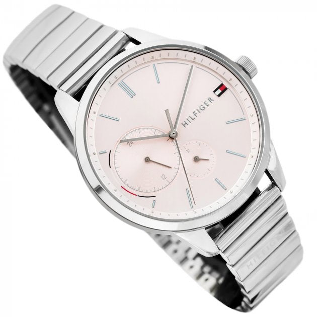  Shop Authentic Tommy Hilfiger Brooke Pink Dial Silver Steel Strap Watch for Women - 1782020 - Luxxuri