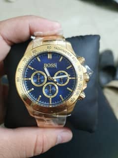  Shop Authentic Hugo Boss Ikon Blue Dial Gold Steel Strap Watch for Men - 1513340 - Luxxuri