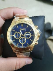  Shop Authentic Hugo Boss Ikon Blue Dial Gold Steel Strap Watch for Men - 1513340 - Luxxuri