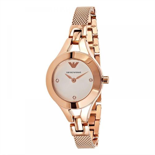  Shop Authentic Emporio Armani Chiara Silver Dial Rose Gold Steel Strap Watch For Women - AR7362 - Luxxuri