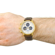  Shop Authentic Movado Heritage Chronograph White Black Leather Strap Watch for Men - 3650007 - Luxxuri