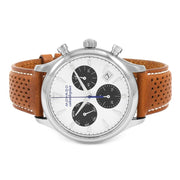  Shop Authentic Movado Heritage Calendoplan Chronograph White Dial Brown Leather Strap Watch for Men - 3650008 - Luxxuri