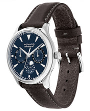  Shop Authentic Movado Heritage Moonphase Blue Dial Brown Leather Strap Watch For Women - 3650009 - Luxxuri