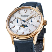  Shop Authentic Movado Heritage Celestograf White Mother of Pearl Dial Blue Leather Strap Watch For Women - 3650011 - Luxxuri