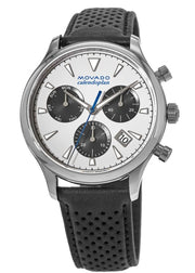  Shop Authentic Movado Heritage Calendoplan Chronograph Silver Dial Black Leather Strap Watch for Men - 3650024 - Luxxuri