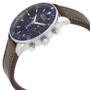  Shop Authentic Movado Heritage 29mm Chronograph Blue Dial Brown Leather Strap Watch For Men - 3650061 - Luxxuri
