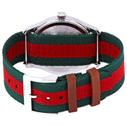  Shop Authentic Gucci Le Marche des Merveilles Red & Green Dial Red & Green Nylon Strap Unisex Watch - YA1264060 - Luxxuri