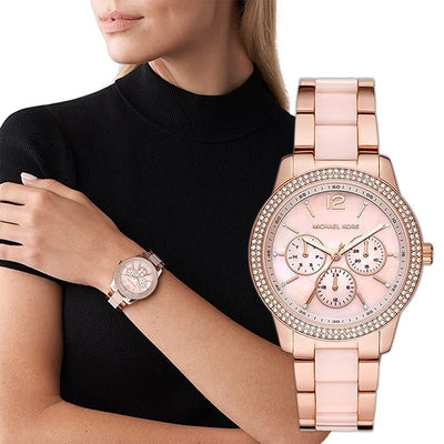 Shop Authentic Michael Kors Tibby Multifunction Rose Gold Dial Rose Gold Steel Strap Watch For Women - MK6928 - Luxxuri