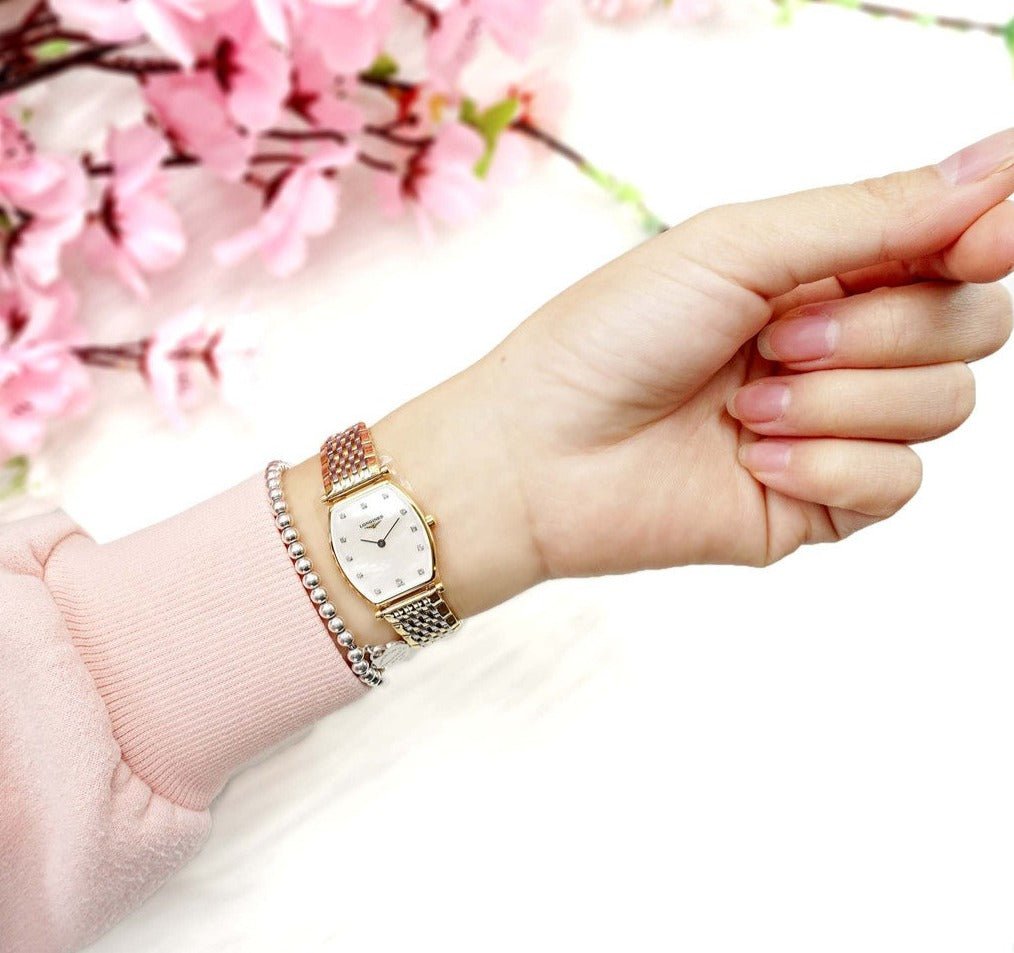  Shop Authentic Longines La Grande Classique White Dial Two Tone Mesh Bracelet Watch for Women - L4.205.2.87.7 - Luxxuri