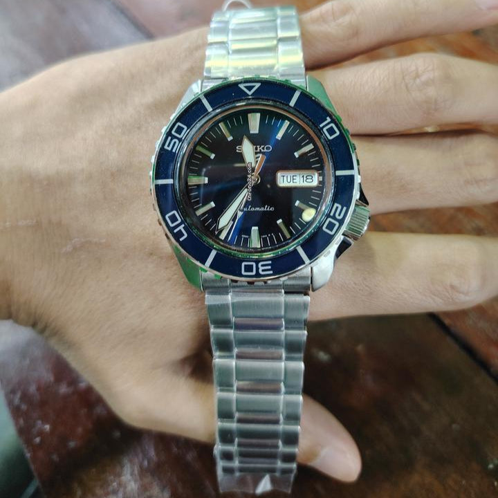  Shop Authentic Seiko 5 Sports Automatic Blue Dial Silver Steel Strap Watch for Men - SRPK97K1 - Luxxuri