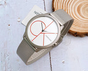  Shop Authentic Calvin Klein Minimal White Dial Silver Mesh Bracelet Watch for Men - K3M51152 - Luxxuri