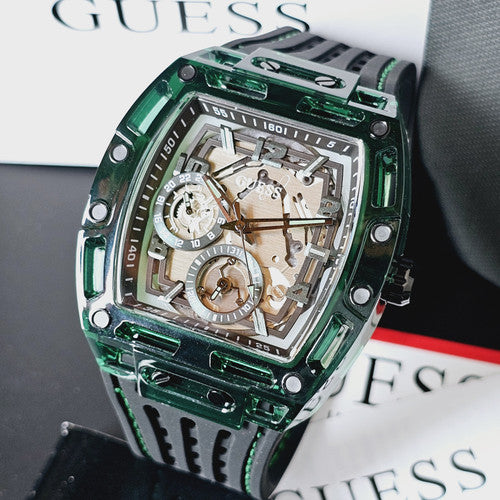  Shop Authentic Guess Phoenix Analog Black Dial Black Silicone Strap Watch For Men- GW0499G7 - Luxxuri
