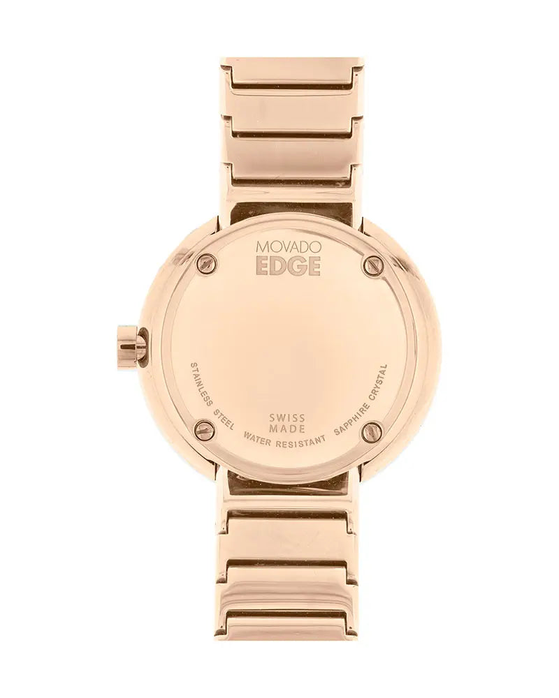  Shop Authentic Movado Edge Rose Gold Dial Rose Gold Steel Strap Watch for Women - 3680013 - Luxxuri