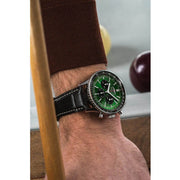  Shop Authentic Breitling Navitimer B01 Chronograph 46 Green Dial Black Leather Strap Watch for Men - AB0137241L1P1 - Luxxuri
