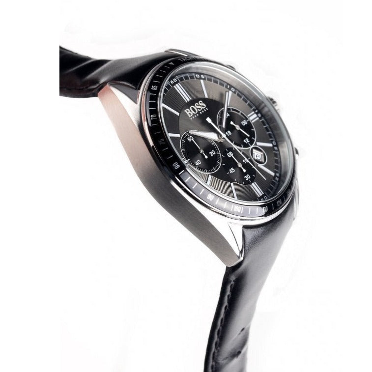  Shop Authentic Hugo Boss Contemporary Sport Driver Black Dial Black Leather Strap Watch for Men - 1513085 - Luxxuri