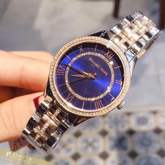  Shop Authentic Michael Kors Lauryn Quartz Blue Dial Two Tone Steel Strap Watch For Women - MK3929 - Luxxuri
