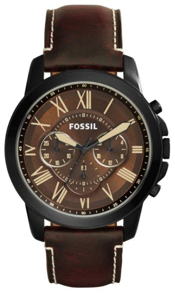  Shop Authentic Fossil Grant Chronograph Brown Dial Brown Leather Strap Watch for Men - FS5088 - Luxxuri