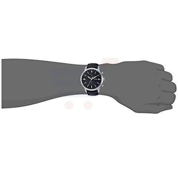  Shop Authentic Fossil Townsman Multifunction Black Dial Black Leather Strap Watch for Men - FS5396 - Luxxuri