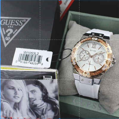  Shop Authentic Guess Limelight White Dial White Rubber Strap Watch for Women - W1053L2 - Luxxuri