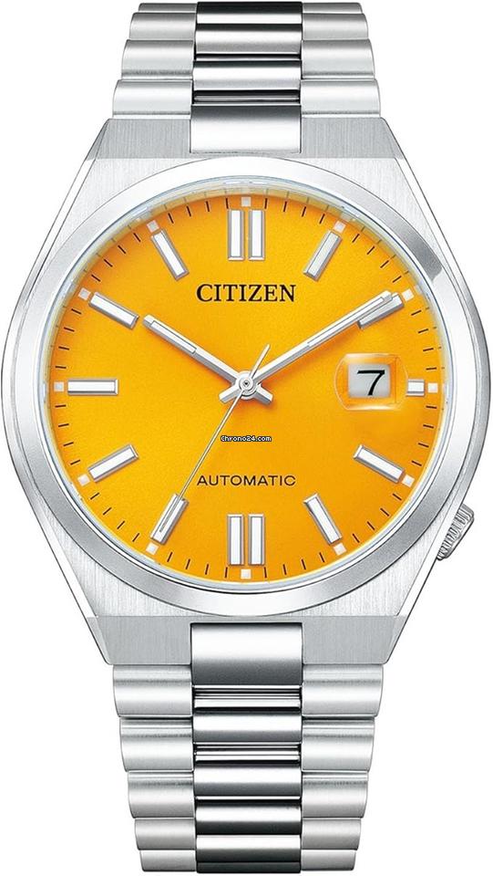  Shop Authentic Citizen Tsuyosa Automatic Yellow Dial Silver Steel Strap Watch for Men - NJ0150-81Z - Luxxuri