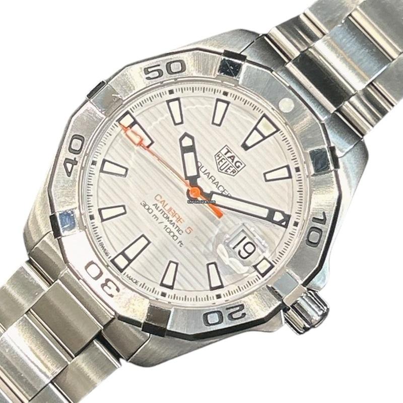  Shop Authentic Tag Heuer Aquaracer Automatic White Dial Silver Steel Strap Watch for Men - WBD2111.BA0928 - Luxxuri