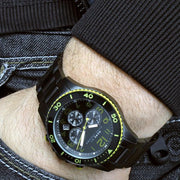  Shop Authentic Marc Jacobs Rock Chronograph Black Dial Black Steel Strap Watch for Men - MBM5026 - Luxxuri
