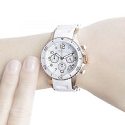  Shop Authentic Marc Jacobs Rock Chronograph White Dial White Silicone Strap Watch for Women - MBM2547 - Luxxuri