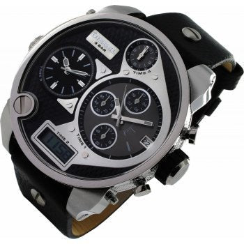  Shop Authentic Diesel Mr Daddy Chronograph White Dial Black Leather Strap Watch For Men - DZ7125 - Luxxuri