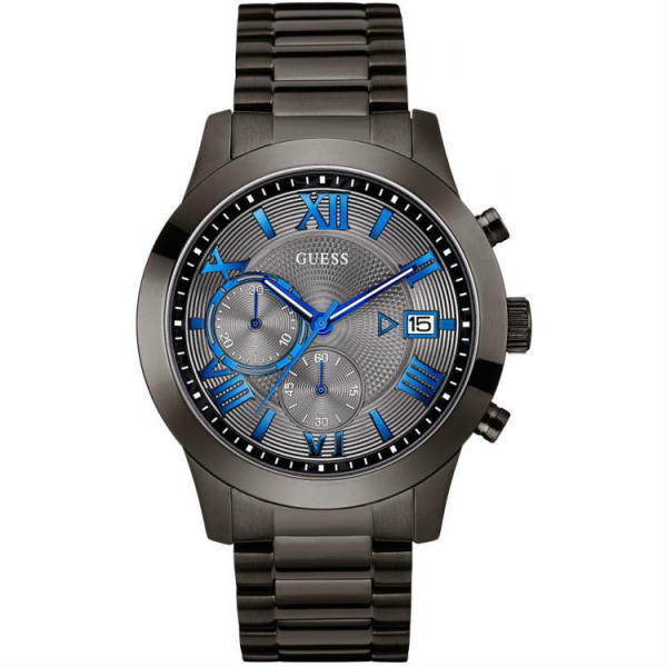 Shop Authentic Guess Atlas Quartz Grey Dial Grey Steel Strap Watch For Men - W0668G2 - Luxxuri