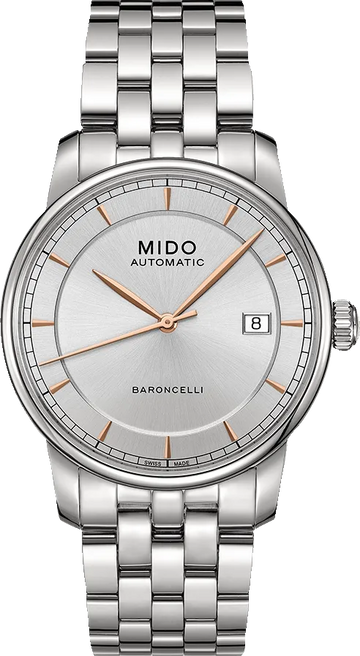  Shop Authentic Mido Baroncelli III Automatic Silver Dial Silver Steel Strap Watch For Women - M7600.4.10.1 - Luxxuri