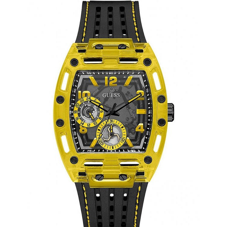  Shop Authentic Guess Phoenix Chronograph Black Dial Black Rubber Strap Watch for Men - GW0499G2 - Luxxuri