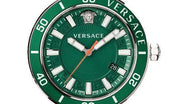  Shop Authentic Versace Greca Sport Quartz Green Dial Silver Steel Strap Watch For Men - VEZ300421 - Luxxuri