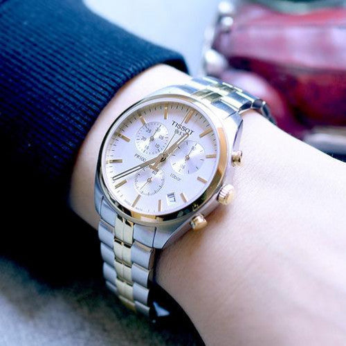  Shop Authentic Tissot T Sport PR 100 Chronograph White Dial Two Tone Steel Strap Watch For Men - T101.417.22.031.00 - Luxxuri