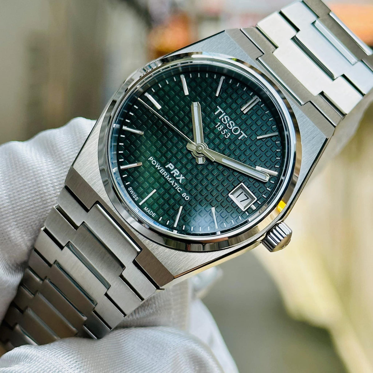  Shop Authentic Tissot PRX Powermatic 80 Green Dial Silver Steel Strap Watch for Men - T137.207.11.091.00 - Luxxuri