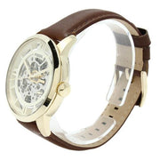  Shop Authentic Fossil Townsman Automatic Skeleton Gold Dial Brown Leather Strap Watch for Men - ME3043 - Luxxuri