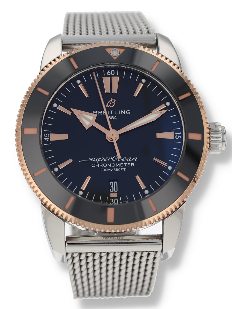  Shop Authentic Breitling Superocean Heritage B20 Automatic 44 Black Dial Silver Mesh Bracelet Watch for Men - UB2030121B1A1 - Luxxuri