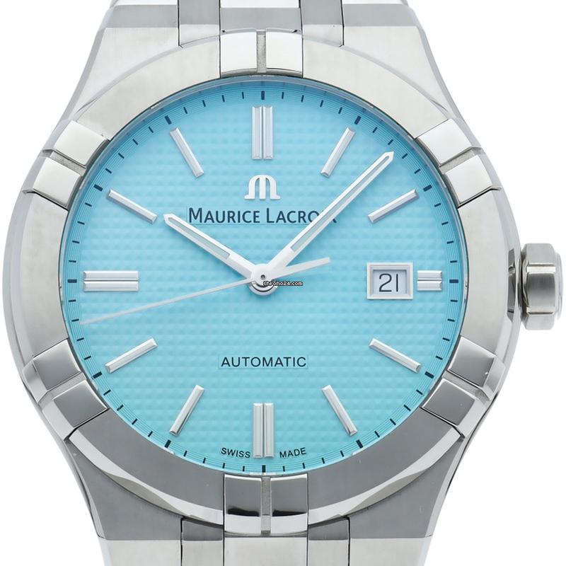  Shop Authentic Maurice Lacroix Aikon Automatic Limited Summer Edition Blue Dial Silver Steel Strap Watch For Men - AI6008-SS00F-431-1 - Luxxuri